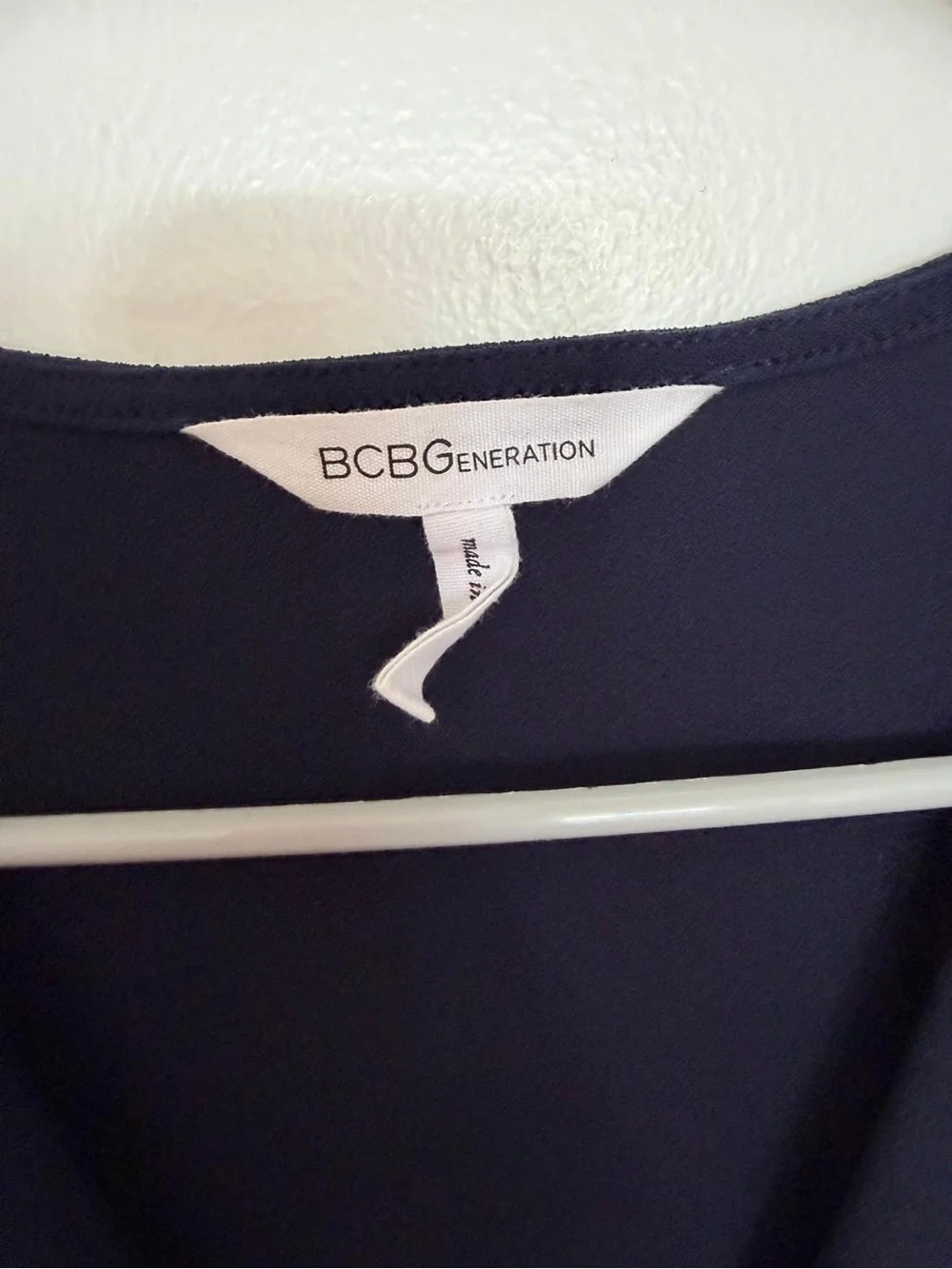 BCBGMaxAzria Navy Sleeveless Romper with Draped Front